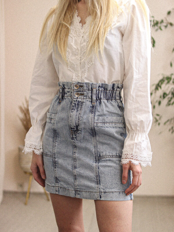 Melica - jeansowa spódniczka z wysokim stanem