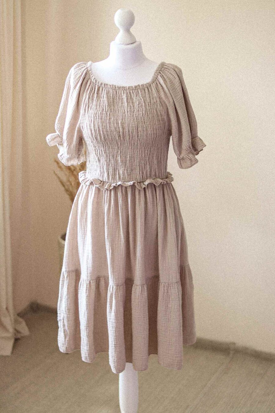 Skimmia - muślinowa, rozkloszowana sukienka