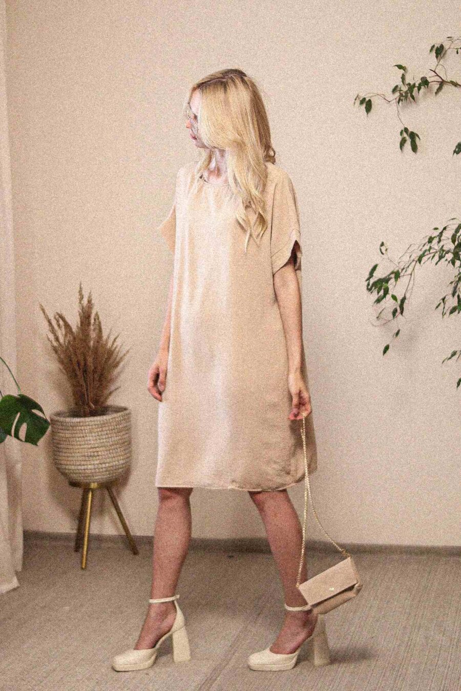 Xanthium - luźna sukienka z torebką