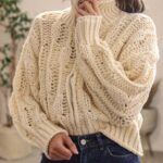 Tussilago - zapinany sweter o grubym splocie