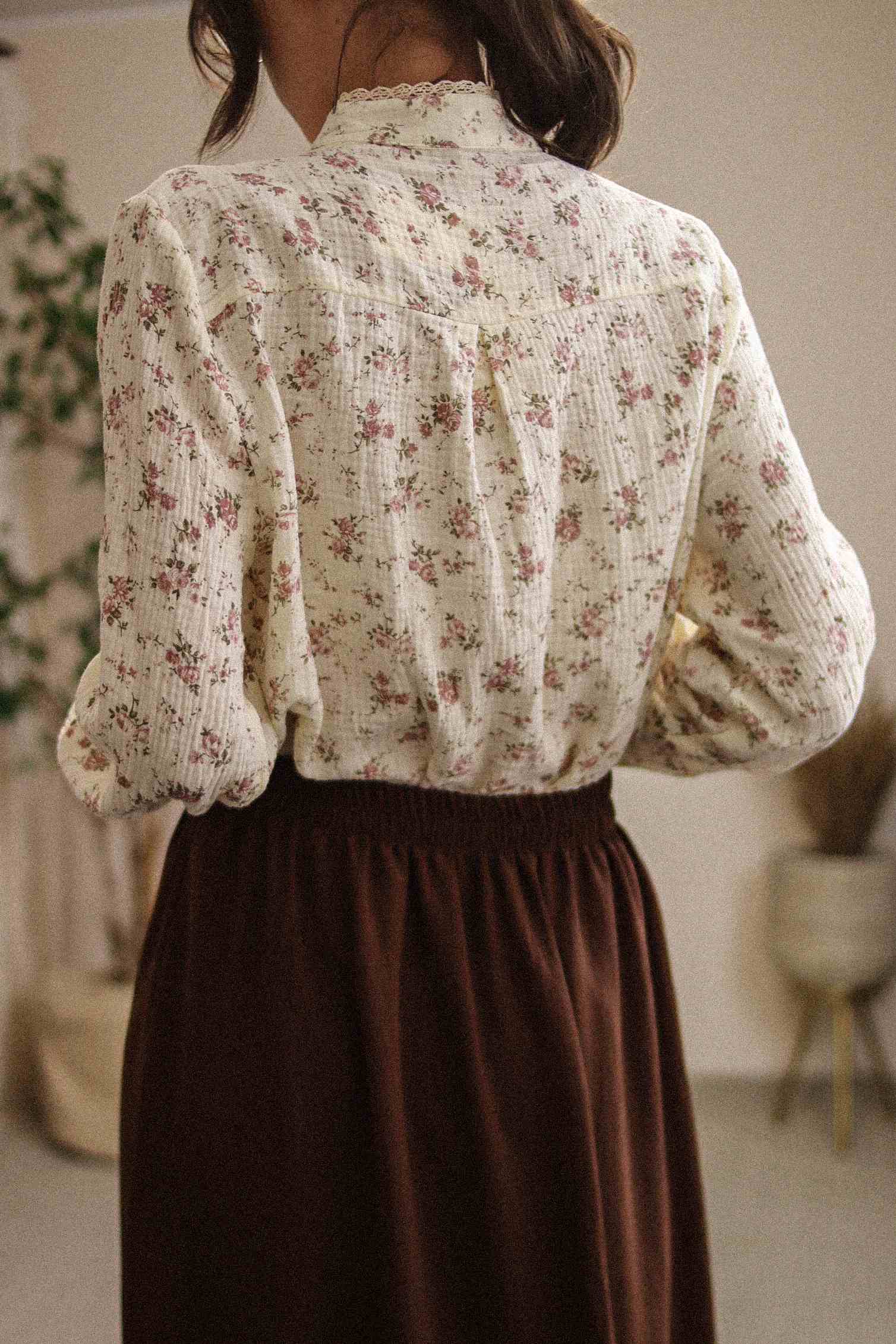 Sida - bawełniana koszula w kwiaty
