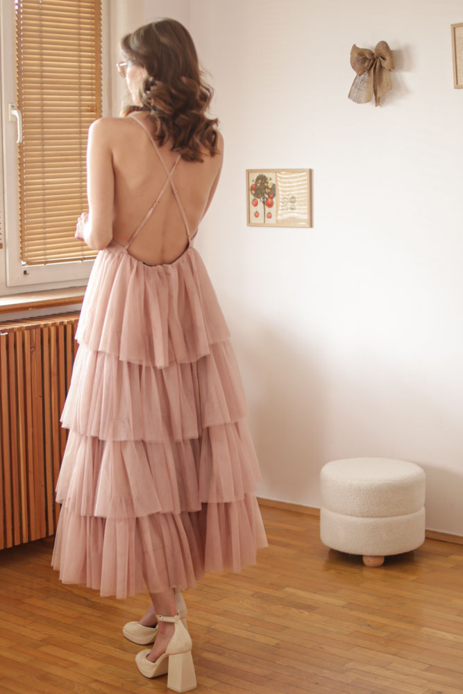 Aira - długa, tiulowa sukienka z głębokim dekoltem-16 Aira - długa, tiulowa sukienka z głębokim dekoltem