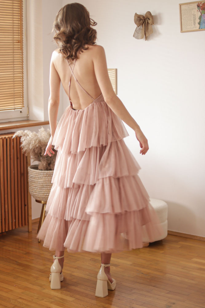 Aira - długa, tiulowa sukienka z głębokim dekoltem-22 Aira - długa, tiulowa sukienka z głębokim dekoltem