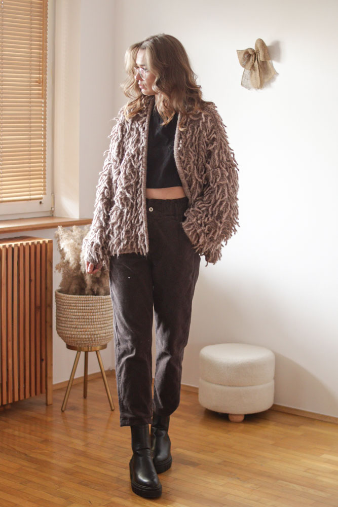 Ceterach - sztruksowe spodnie z wysokim stanem-07