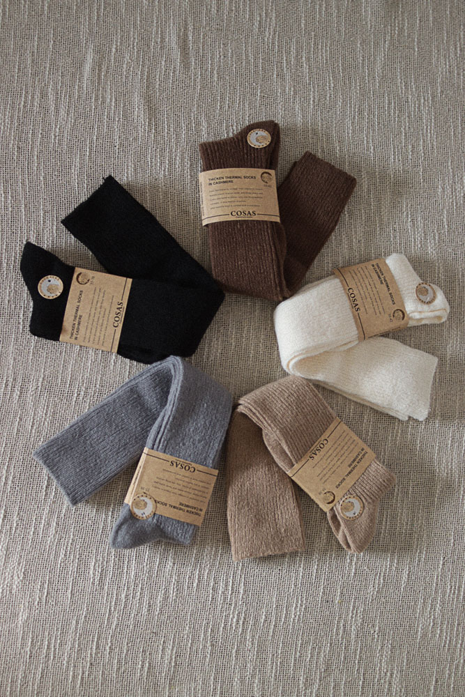 Asarum PODKOLANÓWKI - wełniane, grube podkolanówki (95% kaszmir)