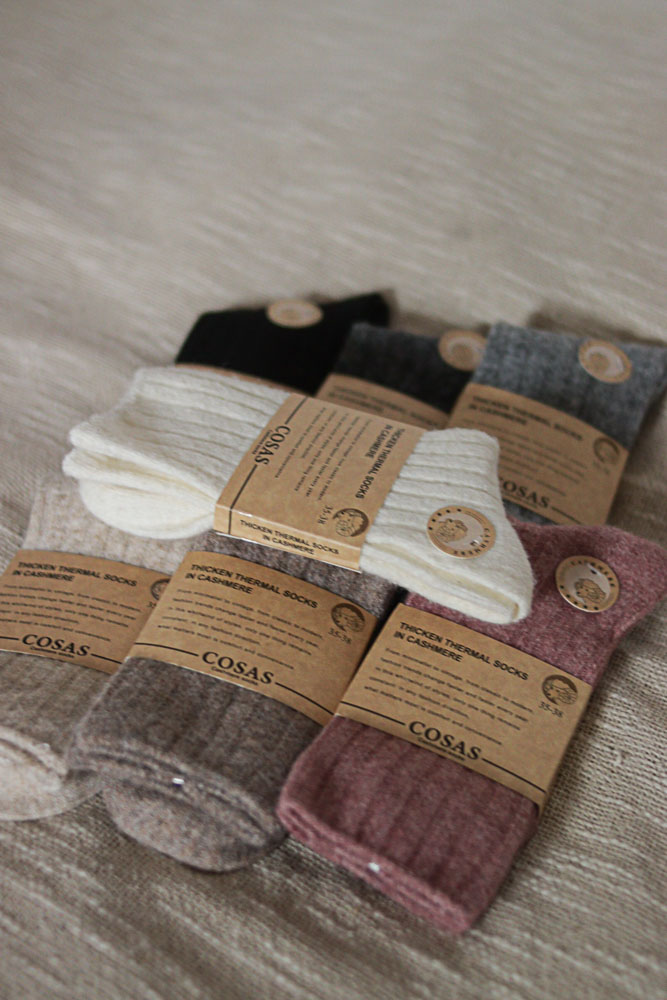 Asarum - wełniane, grube skarpetki (95% kaszmir)