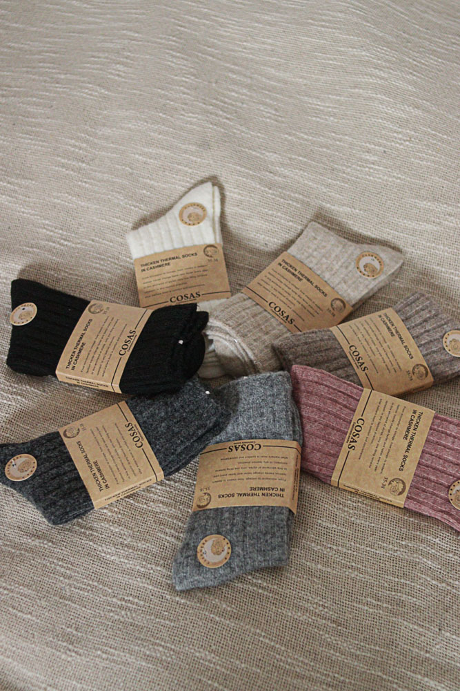 Asarum - wełniane, grube skarpetki (95% kaszmir)