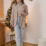 Calycanthus BEŻ - beżowa marynarka oversize