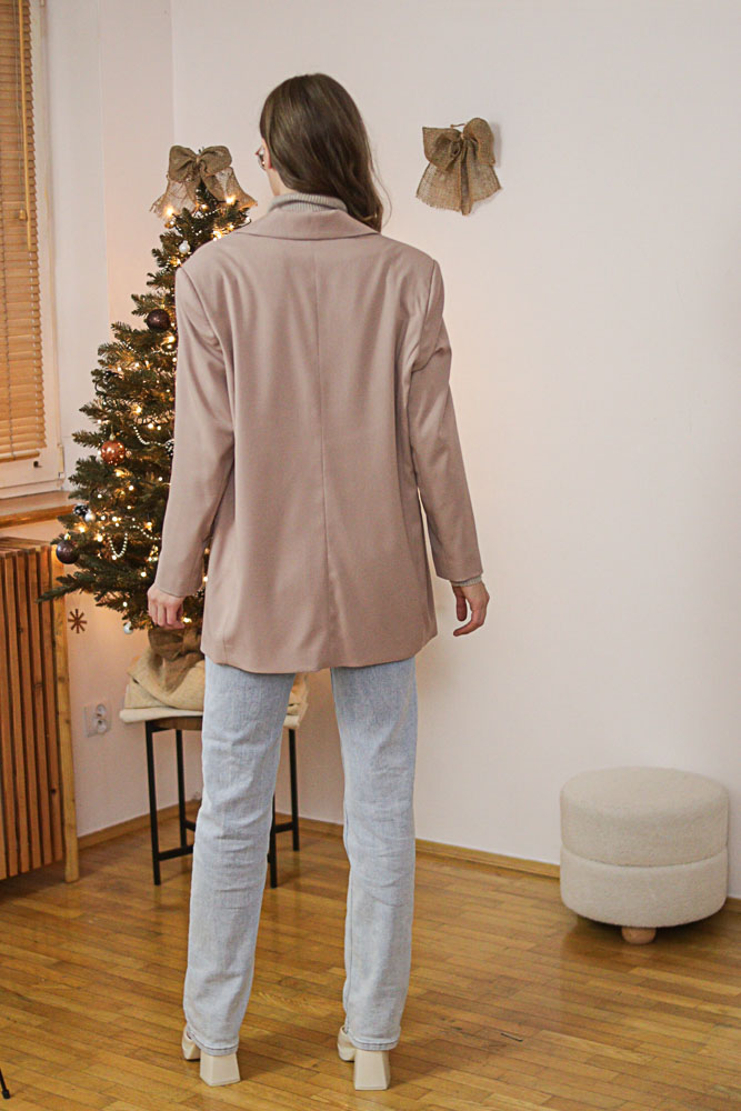 Calycanthus BEŻ - beżowa marynarka oversize