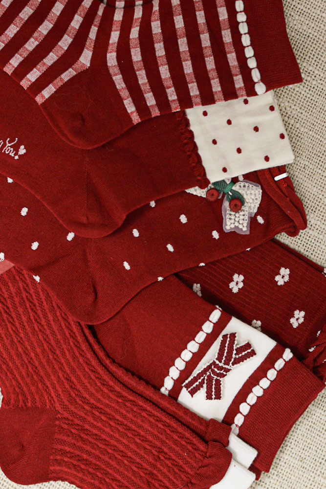 Brachypodium - bawełniane (97%) świąteczne skarpetki