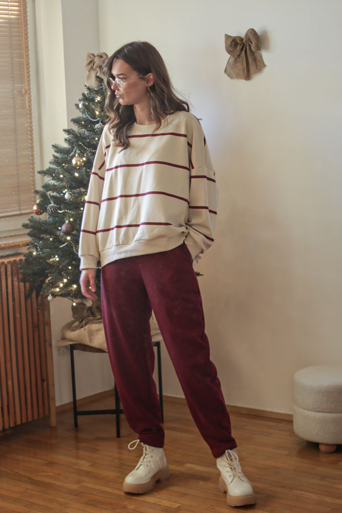 Calamagrostis - spodnie dresowe o kroju ballon-10