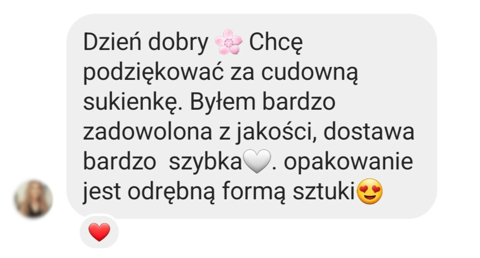 Opinie Forise: Dzień dobry Chcę podziękować za cudowną sukienkę. Byłem bardzo zadowolona z jakości, dostawa bardzo szybka. opakowanie jest odrębną formą sztuki