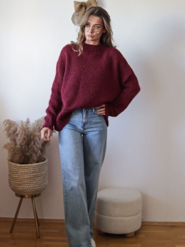 Raphanus - oversizowy sweter z moherem (30%) i wełną (20%)